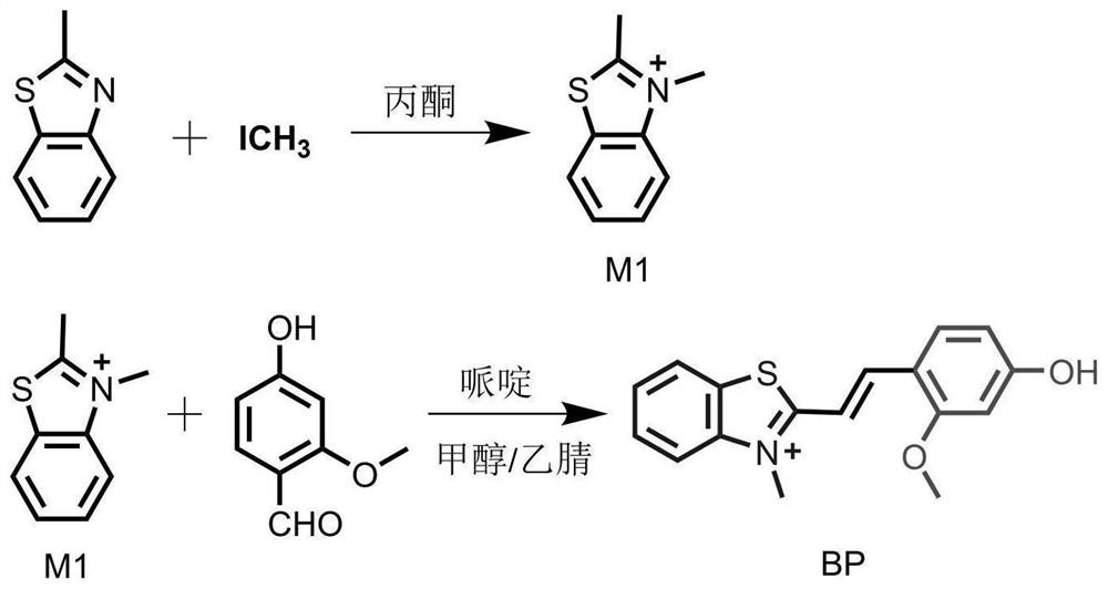 一种Aβ斑块响应型荧光探针及其制备和应用