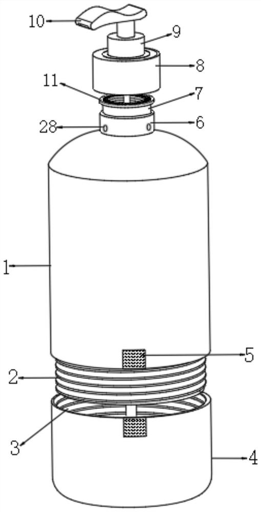 一种防止泵头松动的包装瓶
