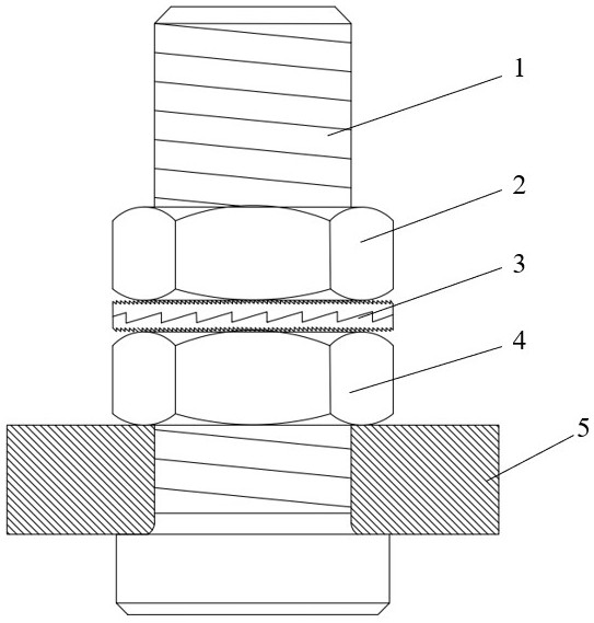 一种双螺母和楔入式防松垫圈组合式防松螺栓连接结构及其安装方法