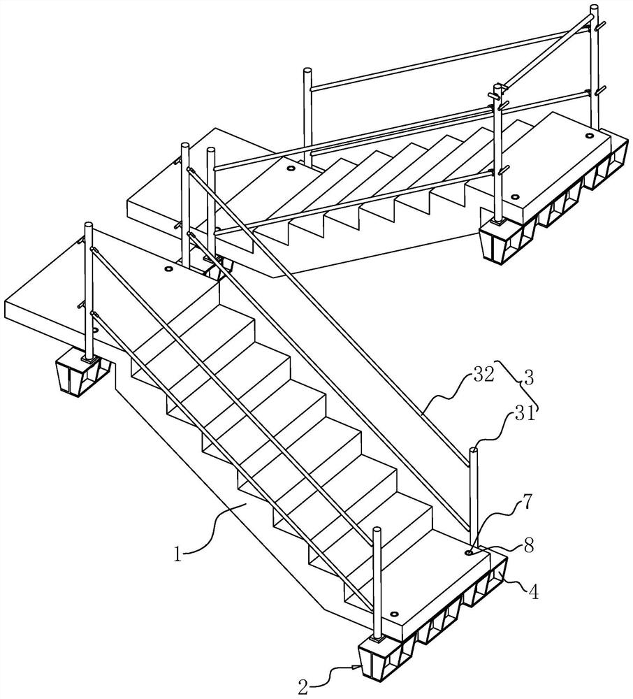 一种钢结构建筑楼梯系统及其施工方法