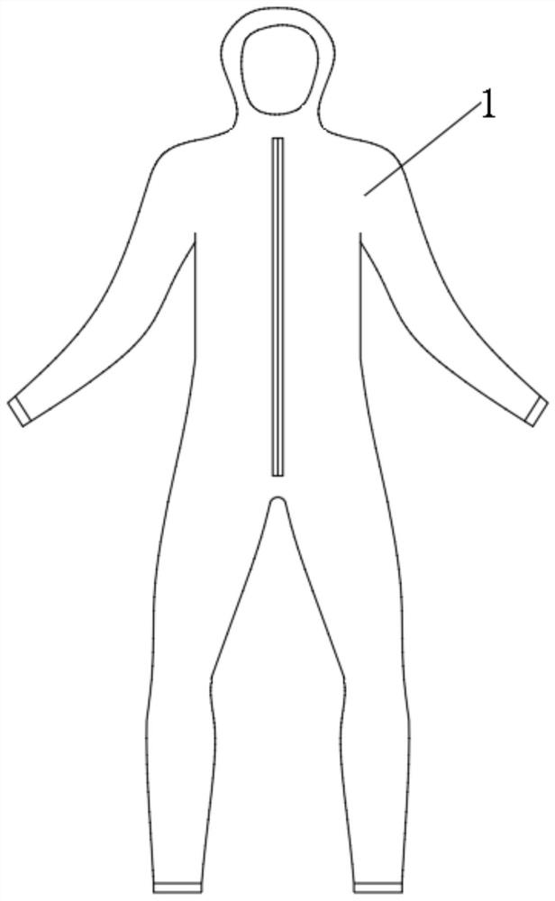 一种自呼吸式排湿型防护服