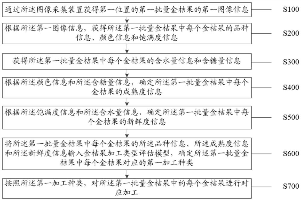 一种金桔果的加工方法和装置