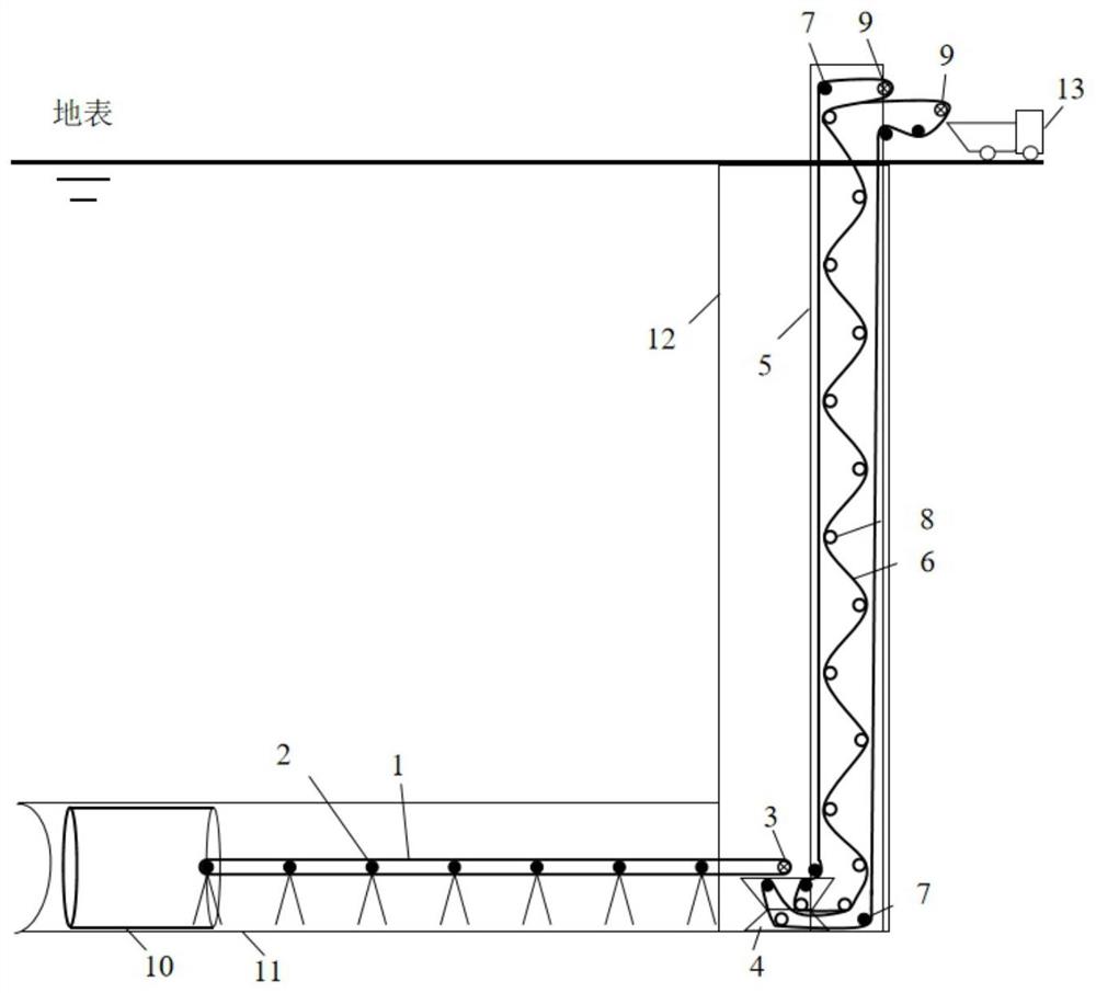 一种出渣率可调的深埋盾构施工渣土自动化传输装置