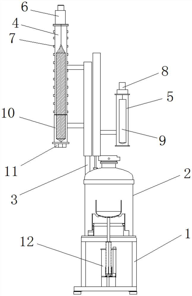 一种具有双提拉副室的单晶硅生长炉