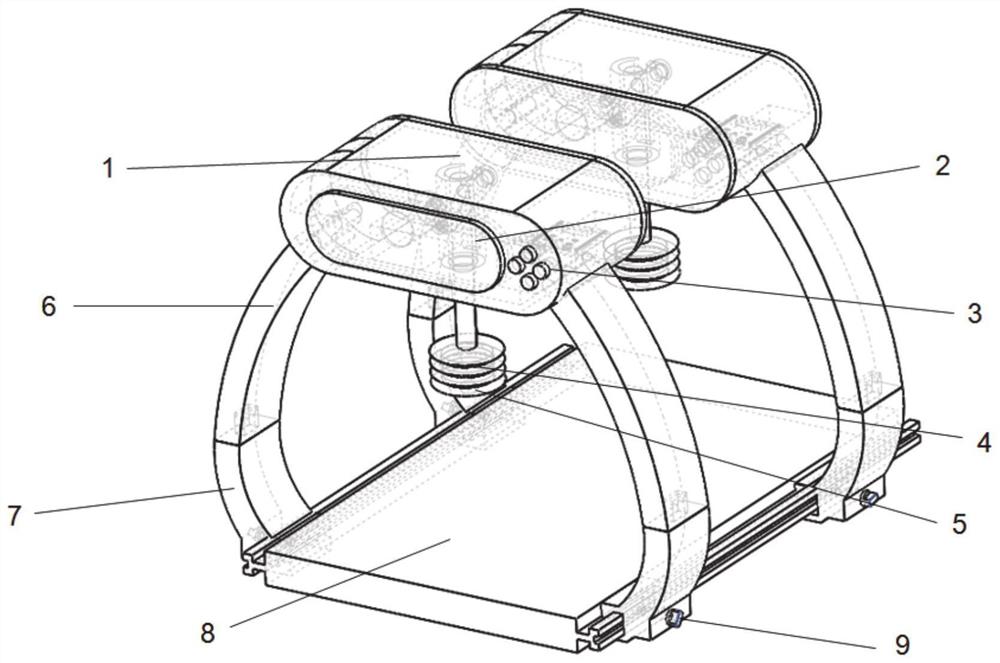 一种双舵机协调控制的胸腹联合按压系统
