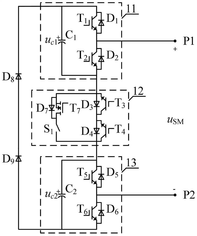 一种断流模块化多电平换流器子模块拓扑结构及控制方法