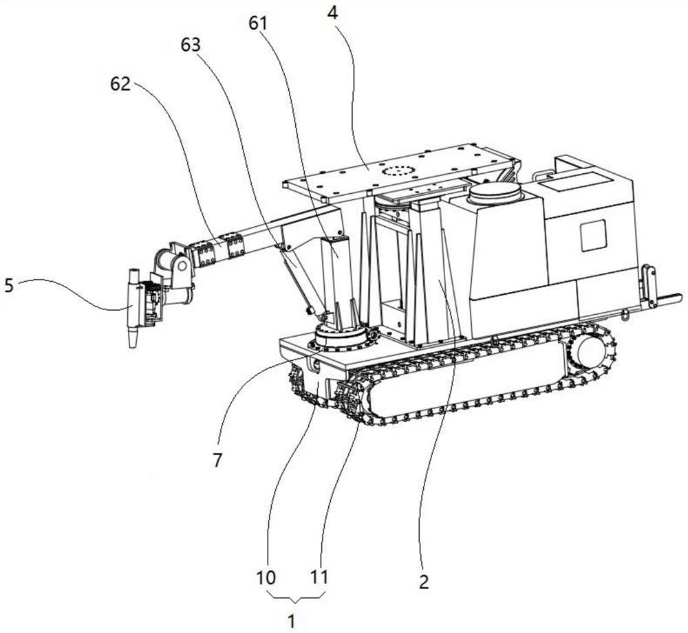 一种煤矿用处理冒顶的机器人