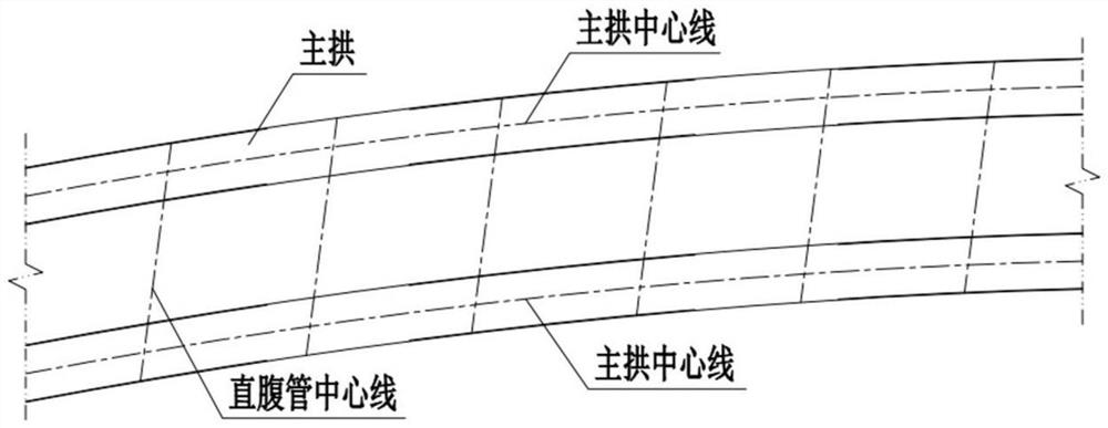 一种大跨度钢管拱肋以折代曲施工方法