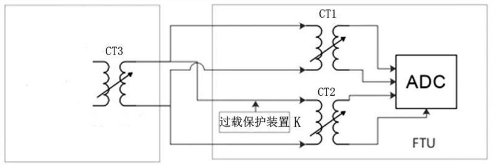 一种馈线终端装置的故障相电流采集电路