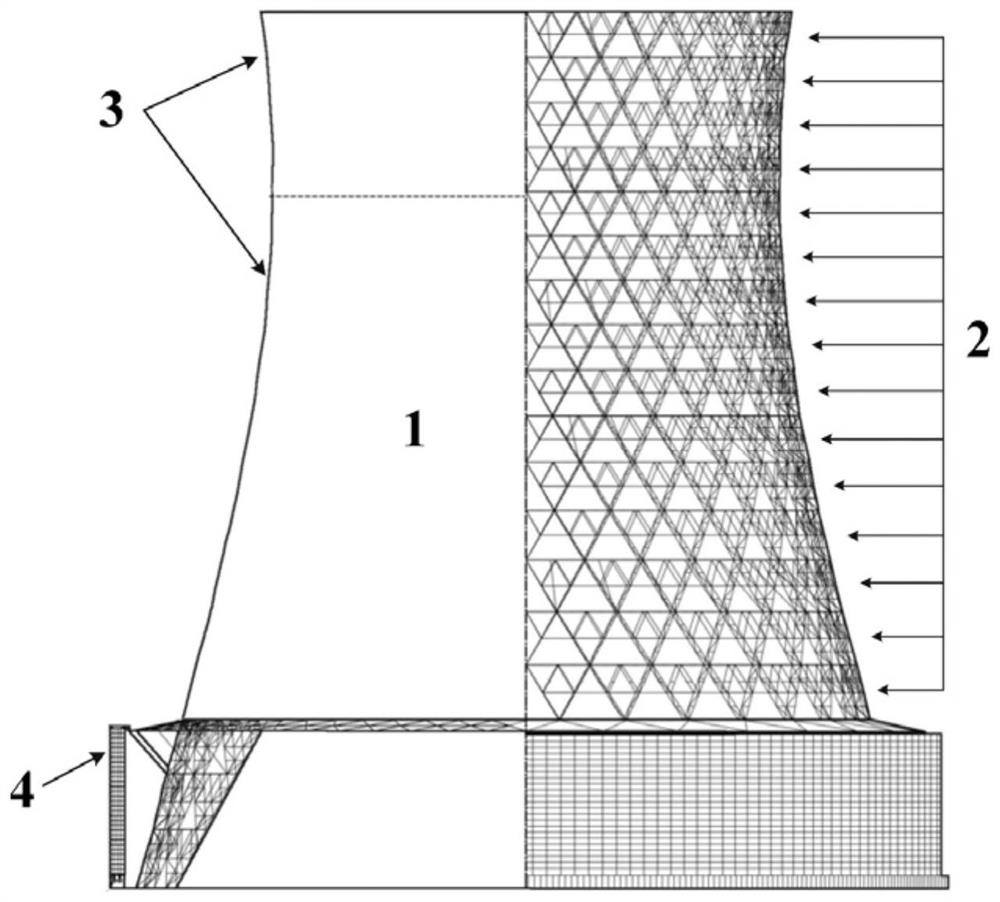 一种低塔壁导热的钢结构间接空冷塔