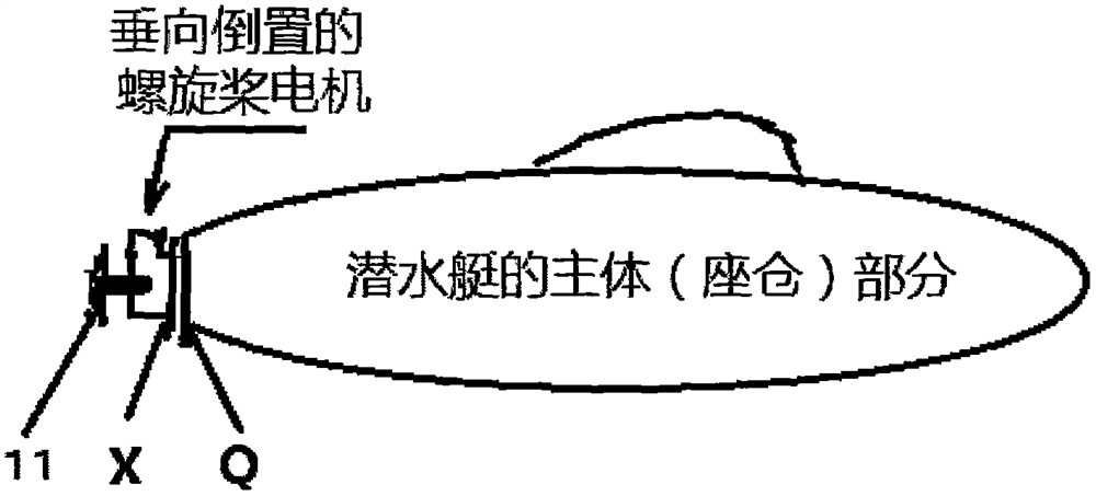 能深潜水无限的潜水艇与螺旋桨推进器在水下装配与衔接的结构