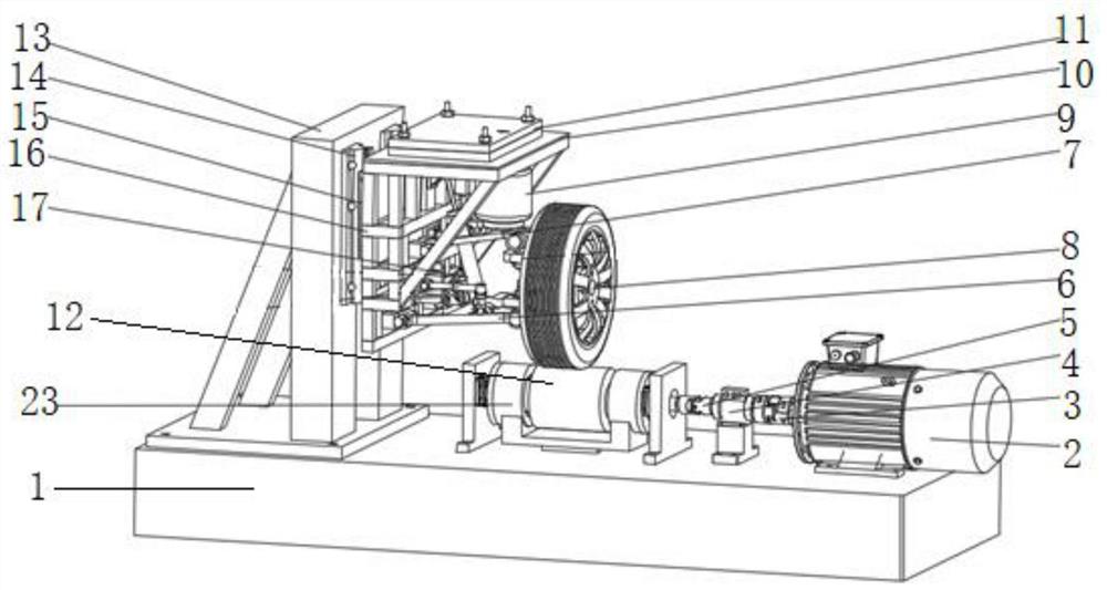 一种电动轮及悬架系统动力学性能试验平台