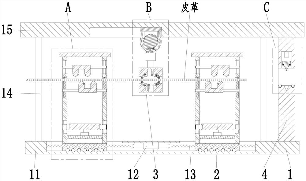 一种汽车内饰皮革生产裁切加工装置及加工工艺