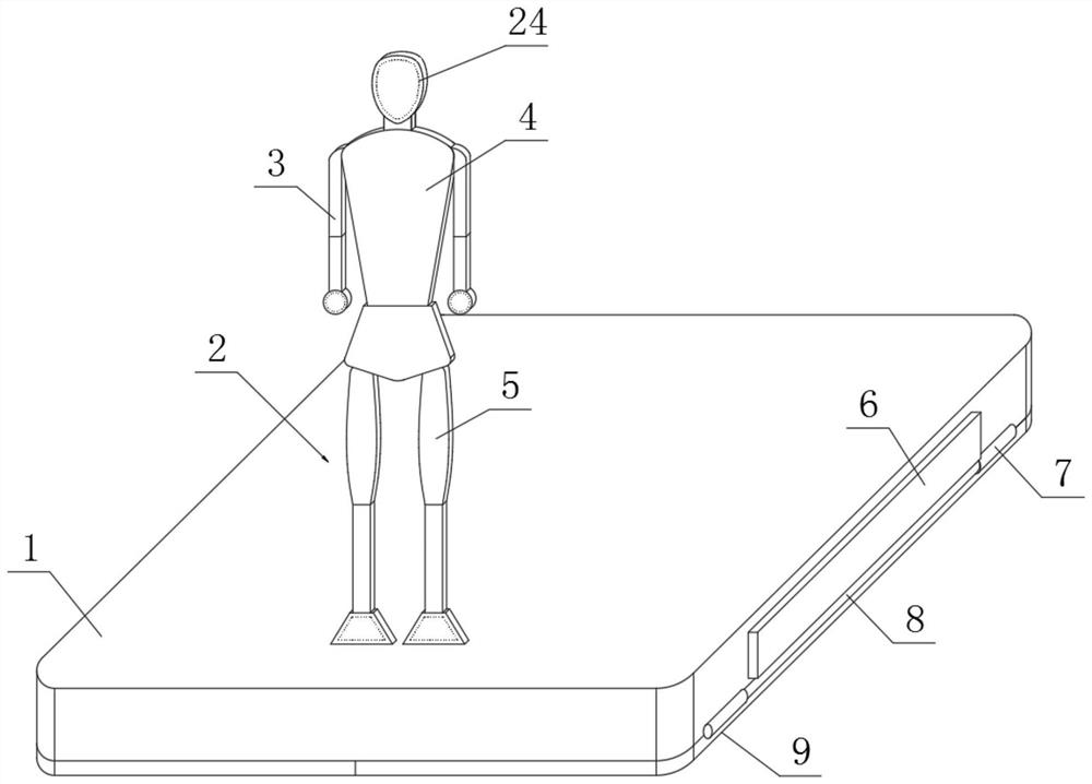 一种服装设计图人体动态造型模板