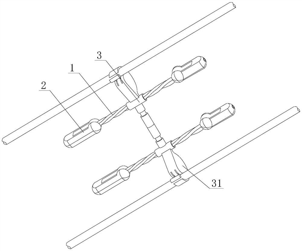 带有高压架空线路档距调节结构的防振锤及其实施方法