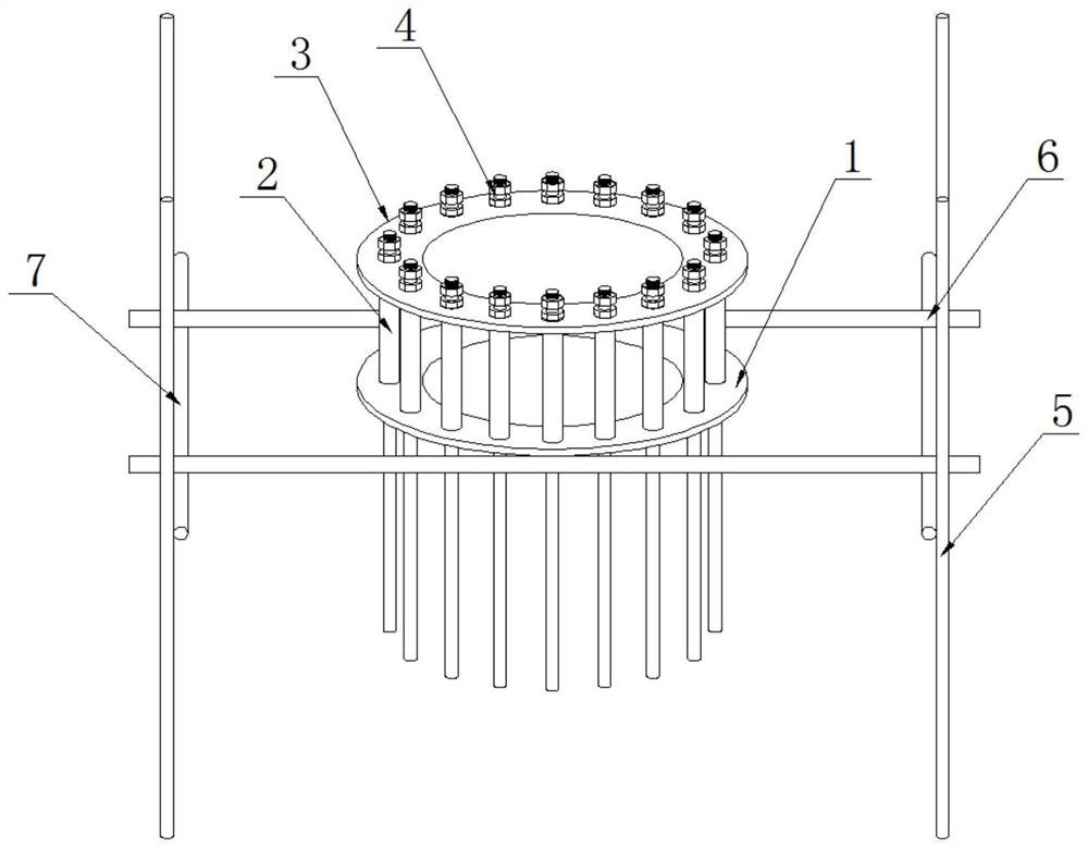 一种可循环利用的地脚螺栓群预埋定位装置及方法