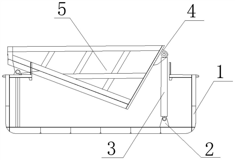 一种自航翻斗式侧卸泥驳船