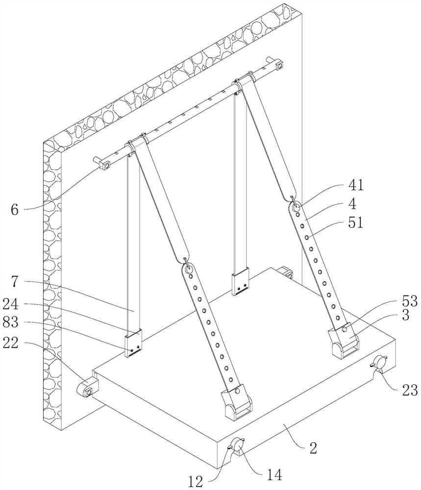 一种悬挑架及其建筑物外侧墙面的支撑方法