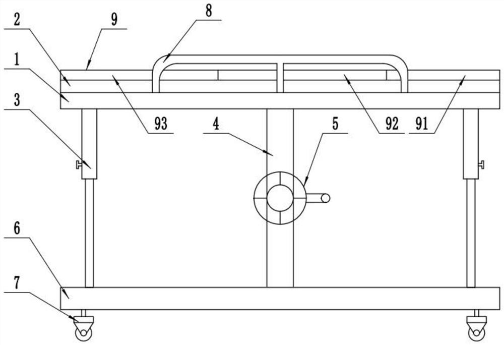一种具有升降及转运功能的急诊手术用床