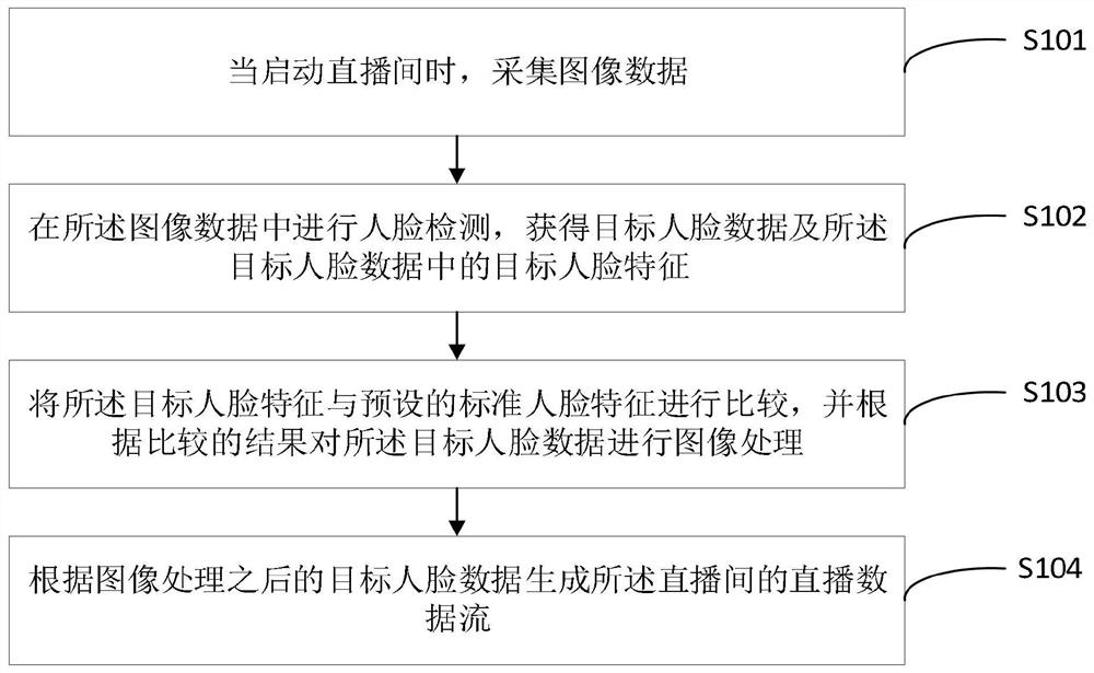 一种基于直播的人脸处理方法、装置、设备和存储介质