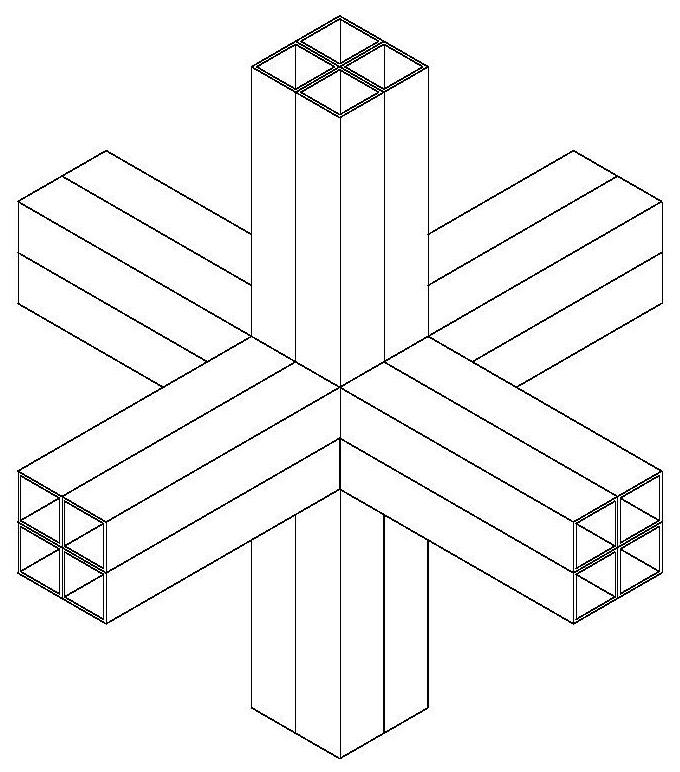 一种具有十字形对扣卡榫式耗能梁柱节点的梁柱结构