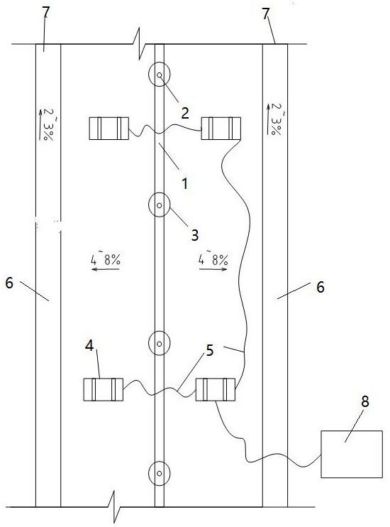 一种建筑工地路面喷淋系统施工方法