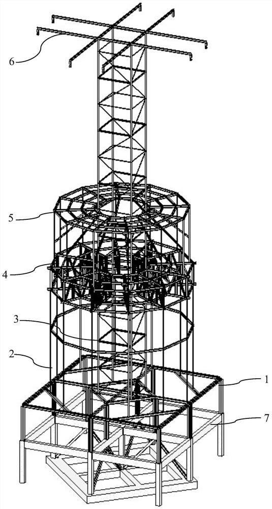 基于底部钢平台的高空支撑操作架的施工方法