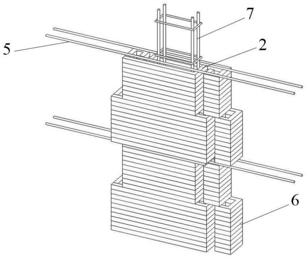 一种3D打印的预制墙模块、墙体及其施工方法