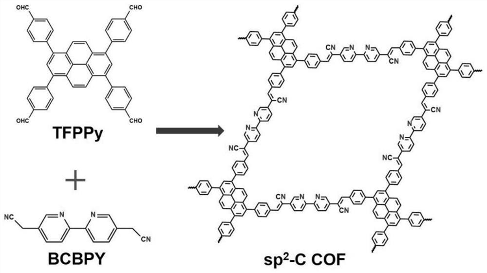 全共轭COF负载单金属钴位点催化剂及其制备方法和应用