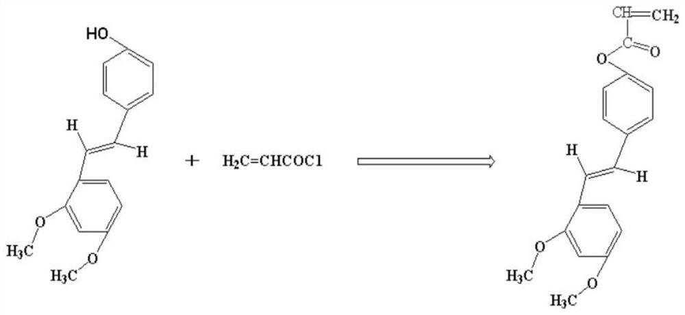 丙烯酰氯酯化中药单体紫檀芪的制备方法