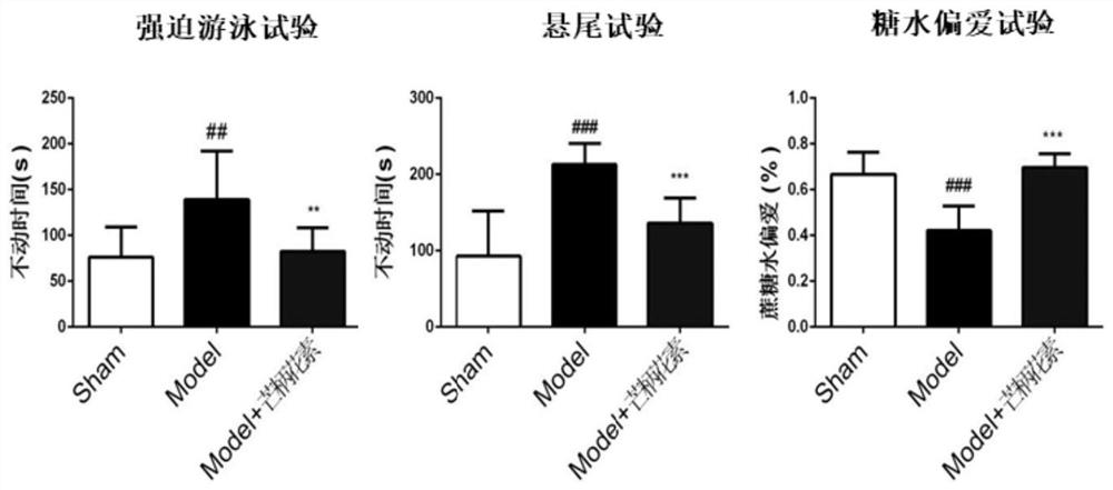 芒柄花素在制备防治心梗合并抑郁症药物中的应用