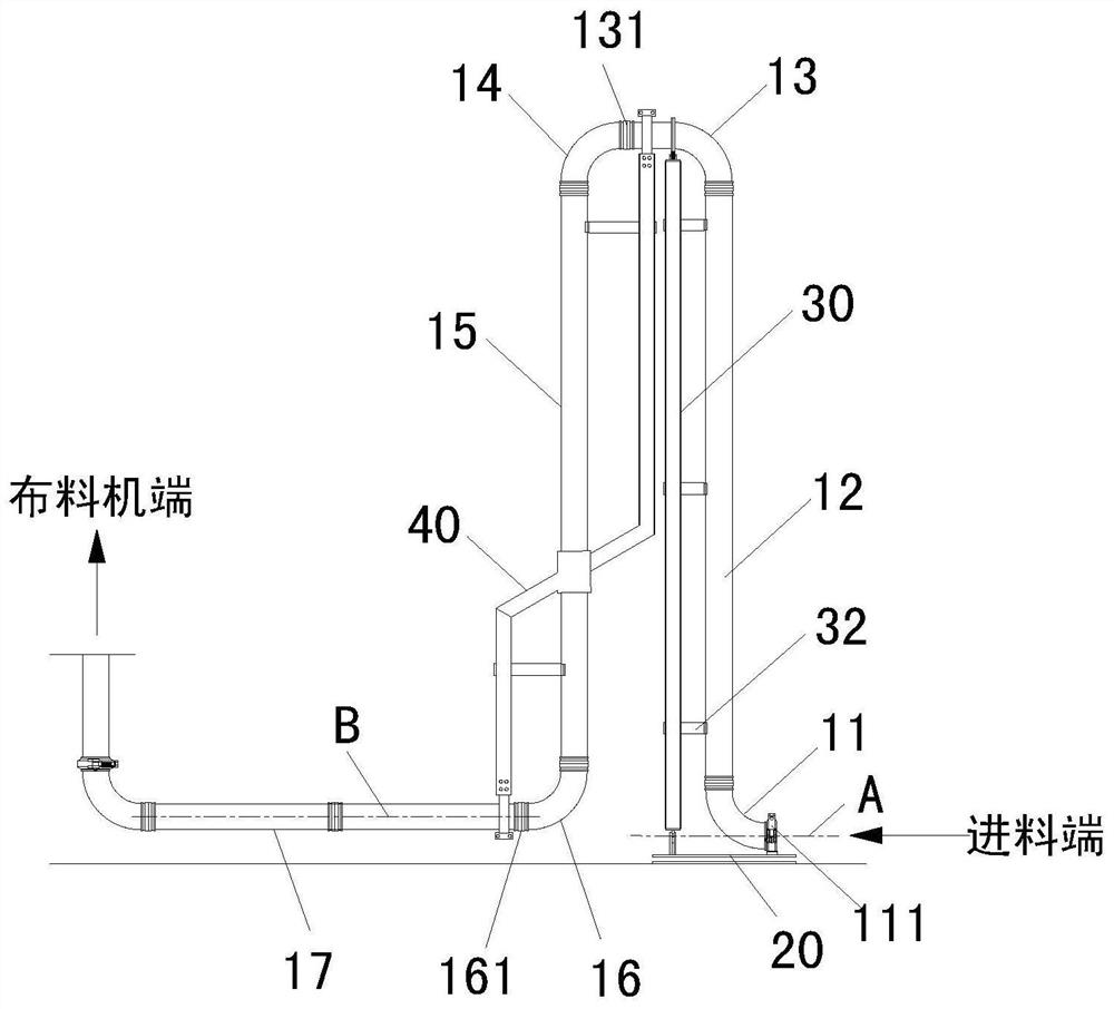 适用于行走布料机的双向开合式泵管机构及其使用方法