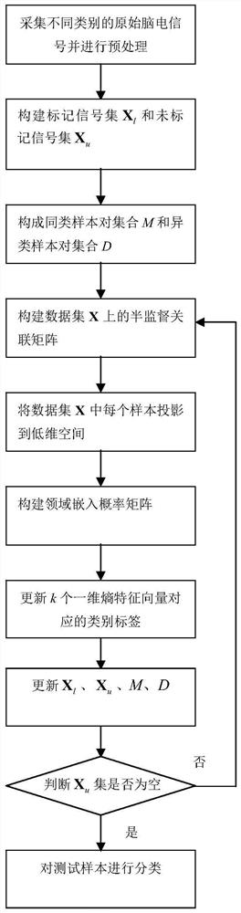 基于领域嵌入概率的半监督学习癫痫脑电信号识别方法