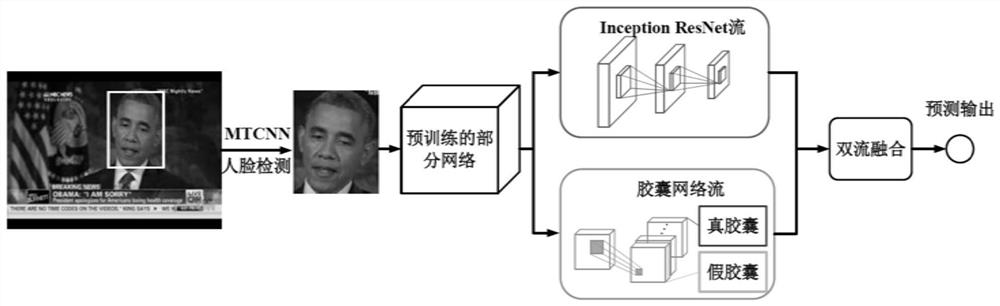 基于双流网络的伪造人脸检测方法、系统及存储介质