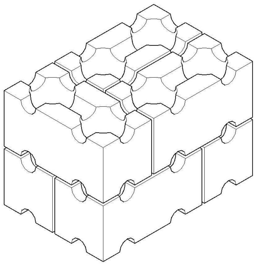 一种砌体式滤水充填挡墙砌块结构及组砌方法