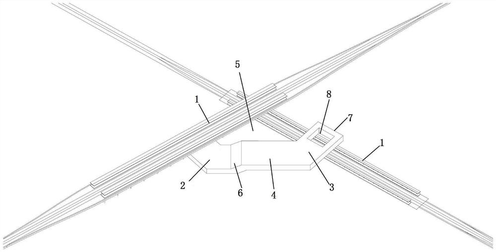 一种适用于十字交叉型铁路站场的铁路站房建筑结构