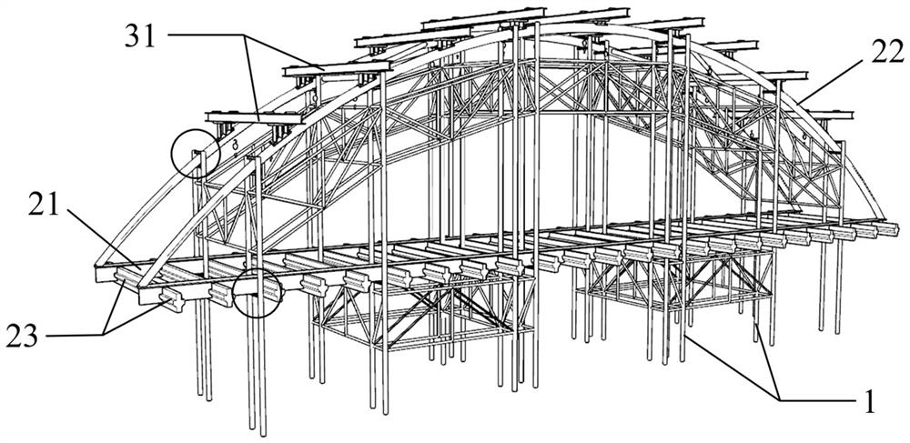 一种基于拱肋支撑受力的拱桥桥面结构拆除装置