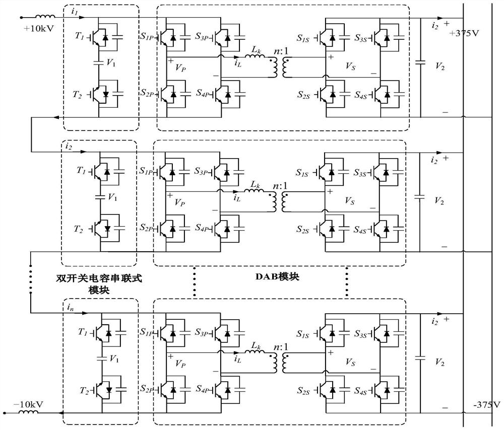 双开关电容串联式直流变压器拓扑结构及涌流抑制方法