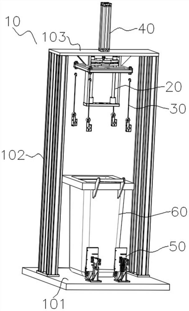 一种塑料垃圾桶台阶下落试验装置及方法