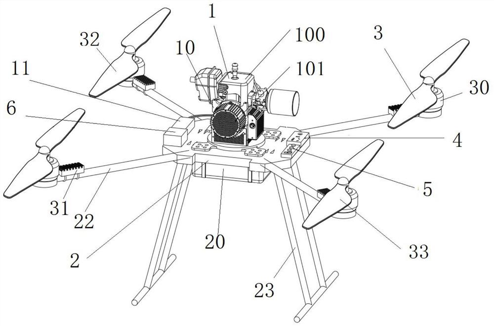 一种高续航高承重式旋翼无人机