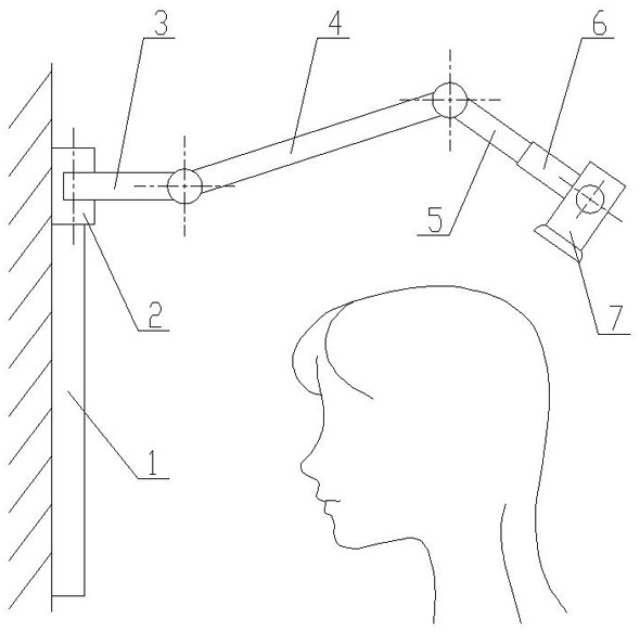 一种便于女性使用的智能化壁挂式吹风机旋转固定装置