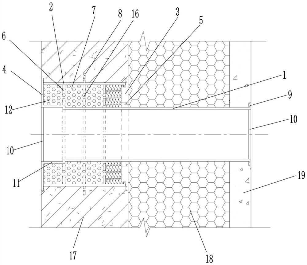 用于保温结构一体化的管线穿墙装置及其制作、施工工艺