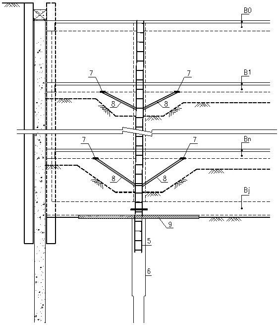 一种逆作法施工中钢格构立柱的加固工艺