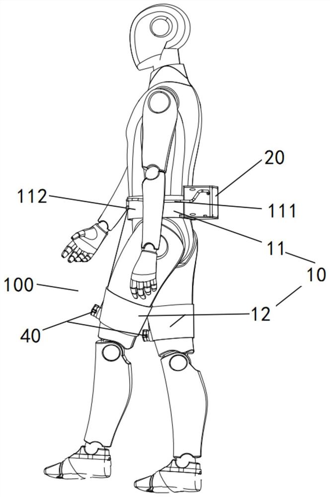 一种绑缚自适应柔性下肢助力外骨骼机器人和自适应方法