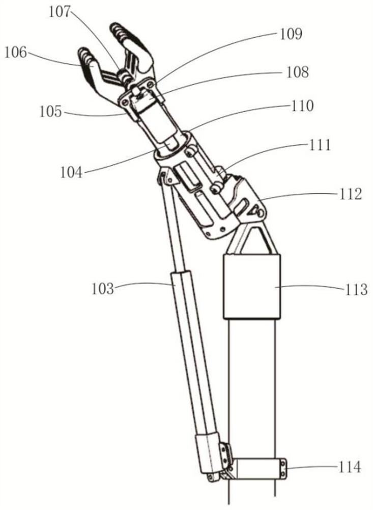 一种用于配电带电作业地电位法绝缘杆机械臂