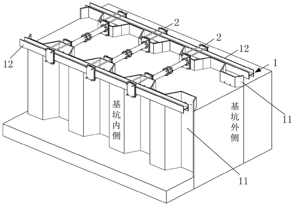 一种基于双排钢板桩和围檩的围护结构及施工方法