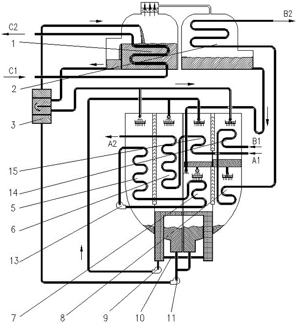 单级复叠串联式单效溴化锂吸收式制冷热泵机组