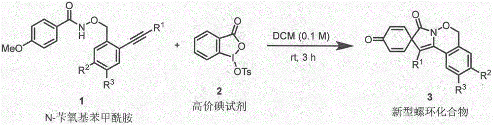 高价碘催化的新型螺环化合物的制备