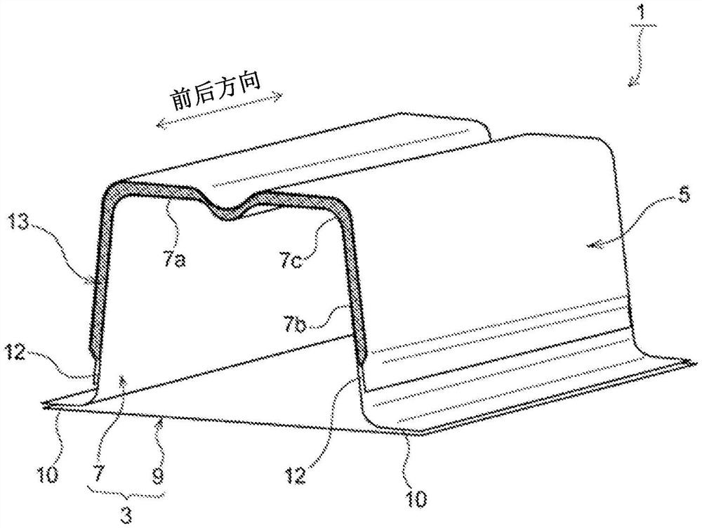 汽车用碰撞能量吸收部件、该汽车用碰撞能量吸收部件的制造方法