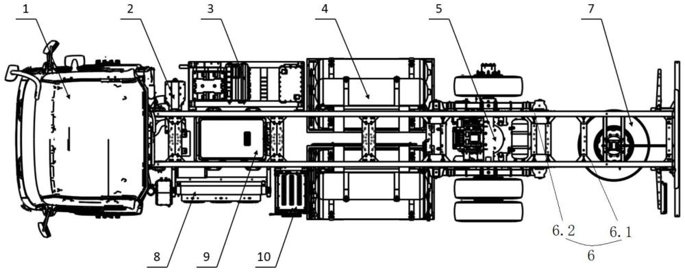 一种侧挂式氢燃料商用车底盘布置结构
